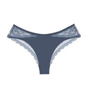 Chiloți cu dantelă florală, Triumph Comfort Allure Brazilian Albastru - Img 5