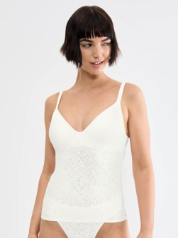 Maieu cu cupe push-up, Sloggi ZERO Feel Bliss THE UP Push Up Shirt Crem