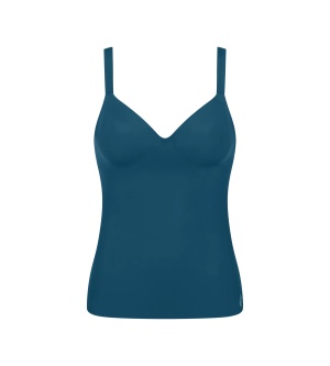 Maieu cu sutien Lift up integrat, Sloggi ZERO Feel 2.0 THE UP Bra Shirt Albastru - Img 5
