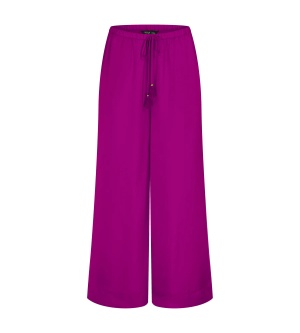 Pantaloni lungi evazați din satin, Triumph Summer Satin Trousers Mov - Img 5