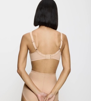 Sutien clasic ideal pentru cupe mari, cupa G, fără armătură, Triumph Delicate Doreen N, Bej - Img 2