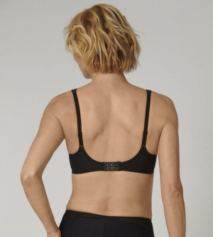 Sutien dantelat, fără armătură, Triumph Modern Lace+Cotton N Negru - Img 2