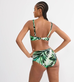Sutien de baie cu armătură și decolteu adânc plunge, Triumph Summer Palm W, Verde - Img 2