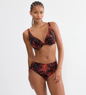 Sutien de baie cu armătură și decolteu adânc plunge, Triumph Summer Palm W, Maro