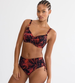 Sutien de baie minimizer cu armătură Triumph Summer Palm W 01, Maro
