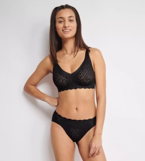 Sutien fără armătură, cupe detașabile, Sloggi ZERO Feel Bliss Soft bra Negru - Img 4