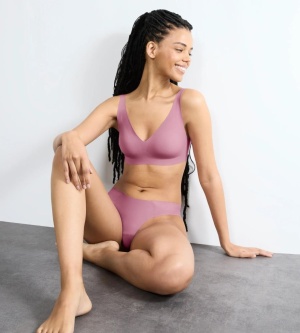 Sutien fără armătură, Sloggi ZERO Feel 2.0 Soft bra Roz - Img 4