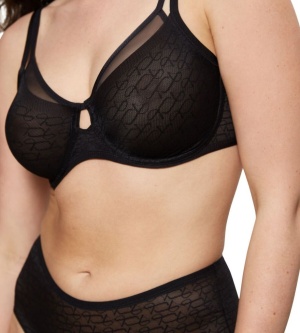Sutien minimizer cu dantelă, Triumph Signature Sheer W01 Negru - Img 9
