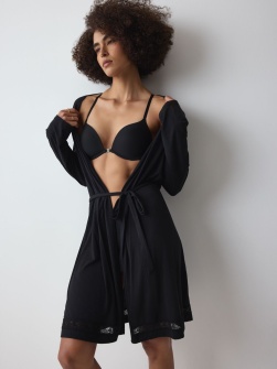 Sutien push-up cu închidere frontală Triumph Pure Micro WHUF Negru - Img 10