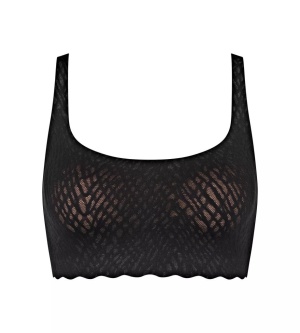 Bustieră fără cusături din dantelă, Sloggi ZERO Feel Bliss Top Negru - Img 5