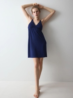 Cămașă de noapte fără mâneci, Triumph Amourette NDK Bleumarin - Img 4
