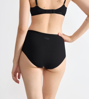 Chilot damă cu talie înaltă Sloggi GO Daily Cotton Highwaist Negru - Img 2