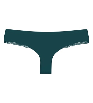 Chiloți Brazilian din microfibră și dantelă, Triumph Lovely Micro Brazilian String Verde - Img 5