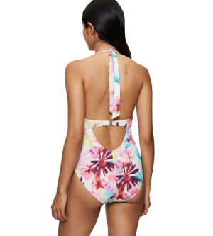 Costum întreg de baie cu cupe buretate și bretele halter, Triumph Summer Fleur OP Plunge - Img 8