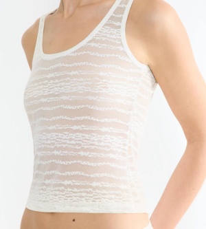 Maieu din dantelă reversibil, Sloggi FREE Evolve Tank Top Lace Crem - Img 3