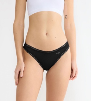 Pachet de 3 Chiloți tanga, Sloggi GO Crush String C3P Negru - Img 3