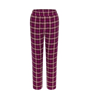 Pantaloni lungi din bumbac, Triumph Mix & Match Tapered Trouser Flannel Bordo - Img 4