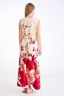 Rochie lungă de vară, Lisca Portofino 49630, Roșu - Img 2