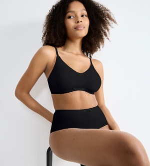 Sutien bumbac fără armătură, Sloggi GO Daily Cotton Soft bra Negru - Img 4