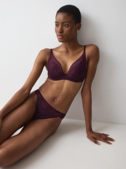 Sutien buretat cu armătură, Triumph Comfort Glam WP Bordo - Img 4