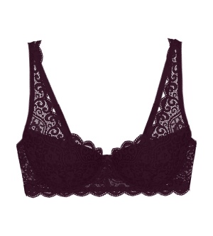 Sutien cu armătură și cupe buretate, Triumph Amourette WHP Bordo - Img 5