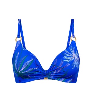Sutien de baie cu decolteu sweetheart, buretat , Triumph Summer Tropics P 01, Albastru - Img 5