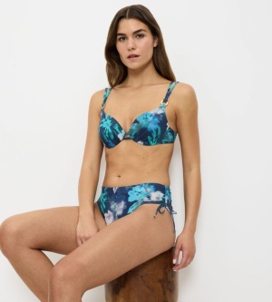 Sutien de baie cu sârmă și cupe buretate, imprimeu tropical, Triumph Summer Fleur WP - Img 3