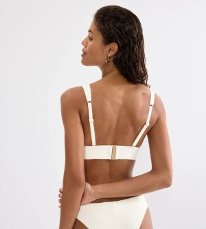 Sutien de baie fără armătură, cu cupe buretate detașabile, Triumph Summer Dune P Crem - Img 2