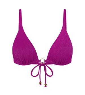 Sutien de baie triunghiular, fără armătură cu lurex strălucitor, Triumph Summer Sunset N Mov - Img 5