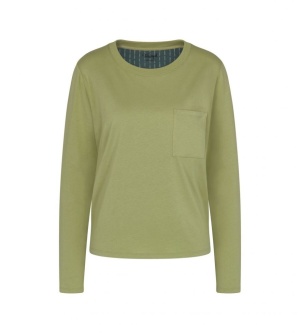 Bluză bumbac, Triumph Mix & Match LSL Top Chest Pocket - Img 4