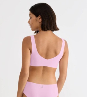 Bustieră invizibilă, fără cusături, Sloggi ZERO Feel 2.0 Bralette Pink - Img 2