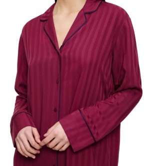 Cămașă de noapte, Triumph Amourette Jacquard NDW Bordo - Img 8