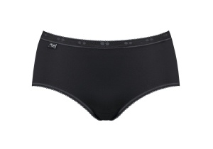 Chilot clasic cu talie medie, invizibil sub haine, Sloggi Basic+ Midi, Negru - Img 6
