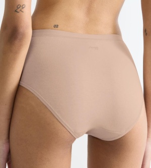 Chilot damă midi din bumbac organic, Sloggi GO Daily Cotton Midi Bej - Img 3