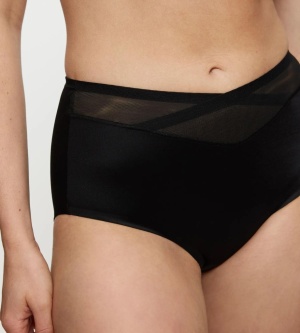 Chilot modelator cu talie înaltă, fără cusături vizibile, Triumph True Shape Sensation Maxi Negru - Img 3