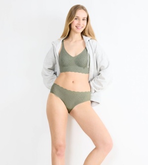 Chiloți invizibili, Sloggi ZERO Feel Bliss Hipster Verde - Img 3
