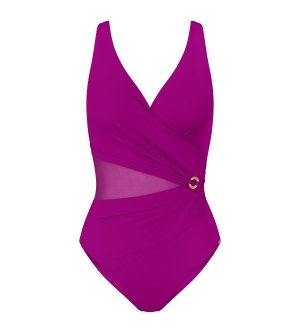 Costum de baie întreg fără armătură, cu burete, Triumph Summer Twist OP 03 Mov - Img 5