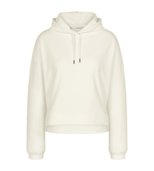 Hanorac din catifea reiată, Triumph Velour Rib Hoodie Crem - Img 5