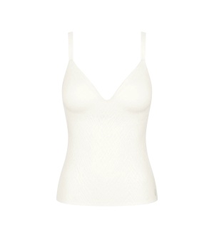 Maieu cu cupe push-up, Sloggi ZERO Feel Bliss THE UP Push Up Shirt Crem - Img 5