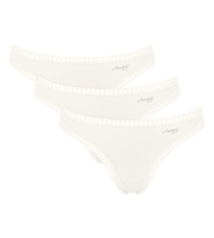 Pachet de 3 Chiloți tanga, Sloggi GO Crush String C3P Crem - Img 2