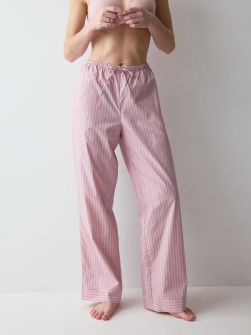 Pantaloni lungi de casă din bumbac, Triumph Mix & Match Trousers Poplin Roz