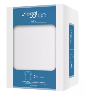 Set 2 bucati, Tricou pentru bărbați, Sloggi Men GO ABC 2.0 Alb - Img 7