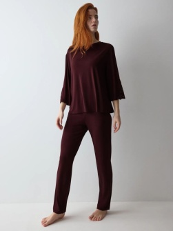 Set pijama Triumph Amourette PK LSL Bordo