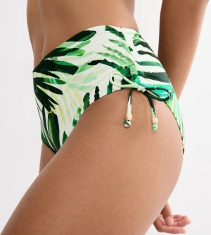 Slip de baie modelator, cu acoperire mare, Triumph Summer Palm Maxi, Verde - Img 3