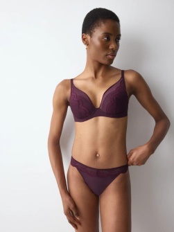 Sutien buretat cu armătură, Triumph Comfort Glam WP Bordo