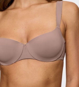 Sutien cu armătură inovatoare, Triumph Body Make-Up Illusion Balconette Maro - Img 4