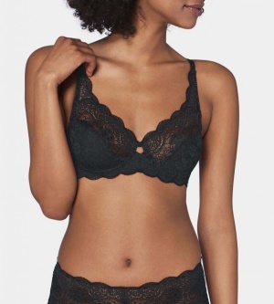 Sutien cu armătură și dantelă, Triumph Amourette 300 W Negru - Img 9