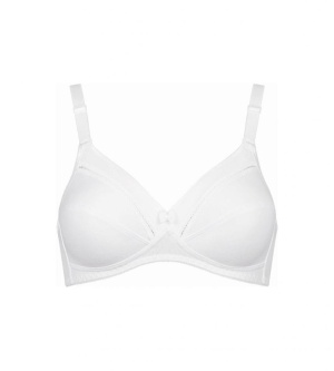 Sutien cu bumbac, Triumph Cotton Classic Stretch N Alb - Img 4