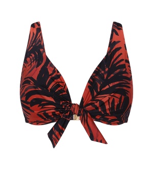 Sutien de baie cu armătură și decolteu adânc plunge, Triumph Summer Palm W, Maro - Img 5