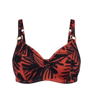 Sutien de baie minimizer cu armătură Triumph Summer Palm W 01, Maro - Img 5